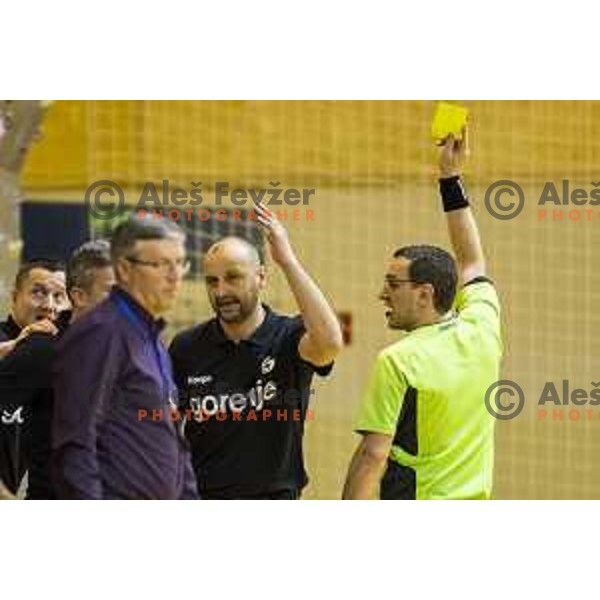 Gorenje’s head coach Zeljko Babic in action during 1. NLB league handball match between Riko Ribnica and Gorenje Velenje, in Ribnica Sports Centre, Ribnica, on 30 March 2018