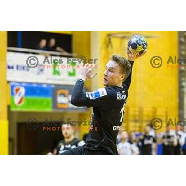 Gorenje’s Jan Grebenc (13) In action during 1. NLB league handball match between Riko Ribnica and Gorenje Velenje, in Ribnica Sports Centre, Ribnica, on 30 March 2018