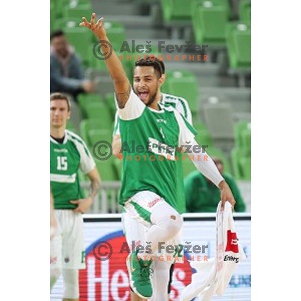 Devin Oliver of Petrol Olimpija in action during Nova KBM league basketball match between Petrol Olimpija and Sixt Primorska in Stozice, Ljubljana, Slovenia on March 31, 2018