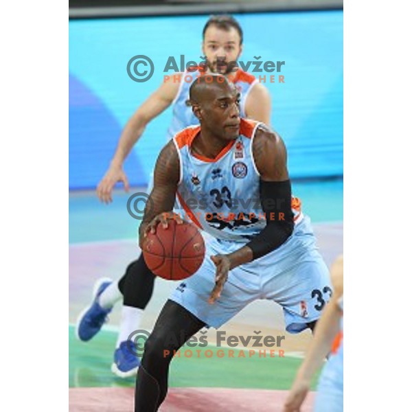 Shawn King in action during Nova KBM league basketball match between Petrol Olimpija and Sixt Primorska in Stozice, Ljubljana, Slovenia on March 31, 2018