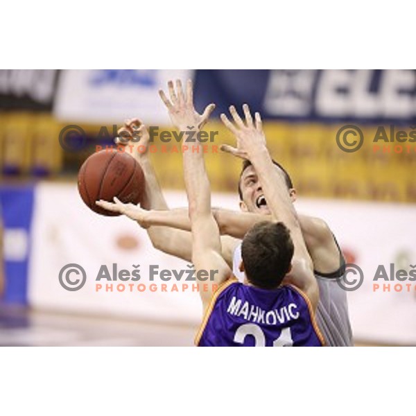 Haris Cucovic of Ilirija in action during Nova KBM league basketball match between Ilirija and Helios Suns in Tivoli Hall, Ljubljana, Slovenia on April 10, 2018