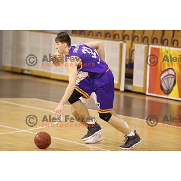 Alexander Shaskhov of Helios Suns in action during Nova KBM league basketball match between Ilirija and Helios Suns in Tivoli Hall, Ljubljana, Slovenia on April 10, 2018