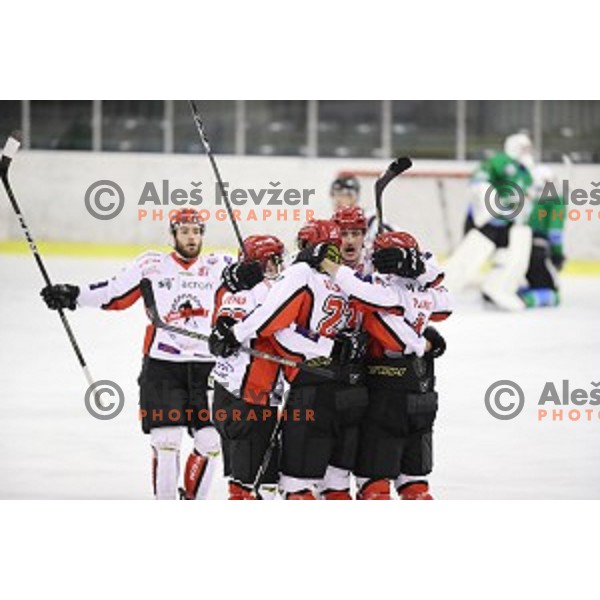 action during second match in the Final of Slovenian ice-hockey Championship between SZ Olimpija and Acroni Jesenice in Tivoli Hall, Ljubljana, Slovenia on April 10, 2018