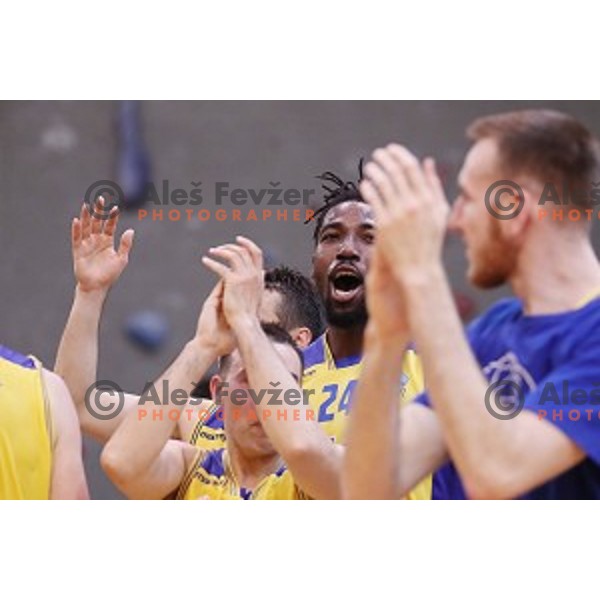 Staphon Blair in action during Nova KBM league basketball match between Sencur GGD and Petrol Olimpija in Sencur sports Hall, Slovenia on April 11, 2018