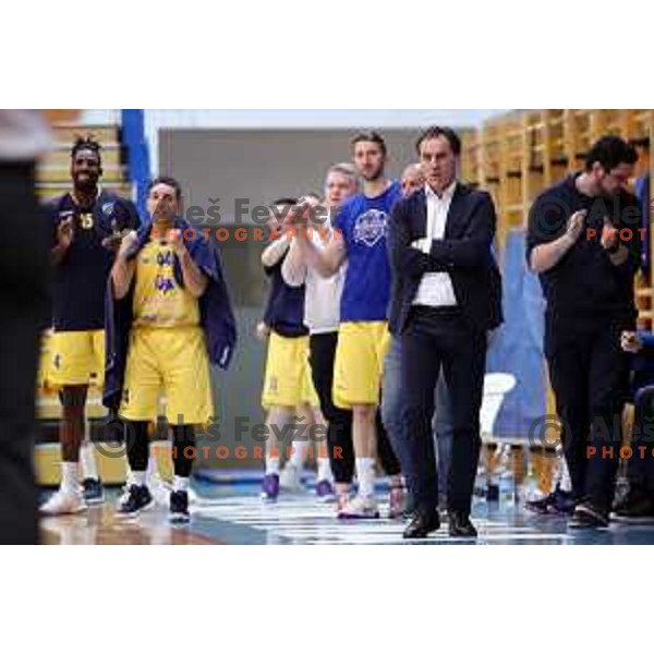 Rade Mijanovic during Nova KBM league basketball match between Sencur GGD and Petrol Olimpija in Sencur sports Hall, Slovenia on April 11, 2018