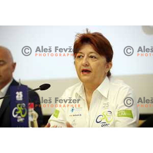 Mojca Novak during Tour of Slovenia 2018 press conference in Ljubljana, Slovenia on April 13, 2018