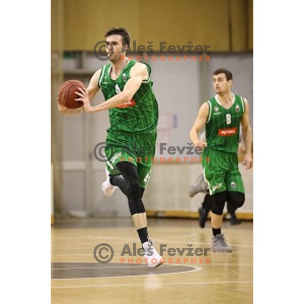 Igor Tratnik in action during Nova KBM league basketball match between Ilirija and Petrol Olimpija in Hala Tivoli, Ljubljana, Slovenia on April 15, 2018