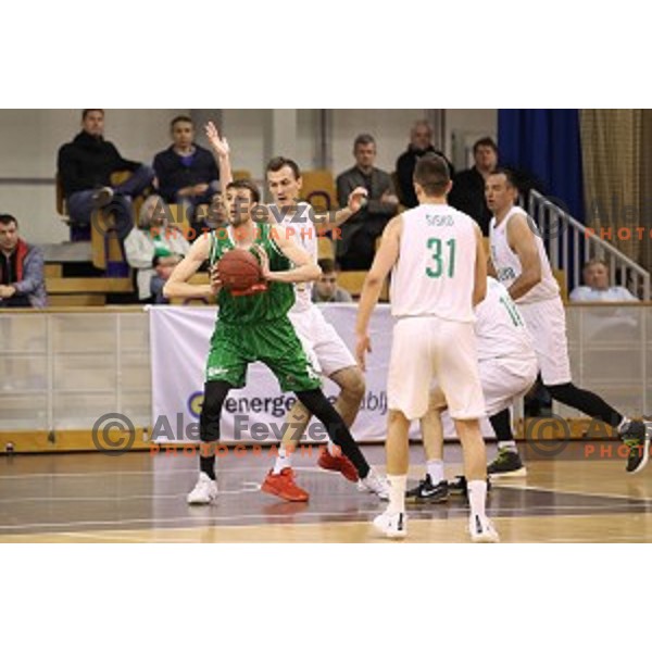 Igor Tratnik in action during Nova KBM league basketball match between Ilirija and Petrol Olimpija in Hala Tivoli, Ljubljana, Slovenia on April 15, 2018