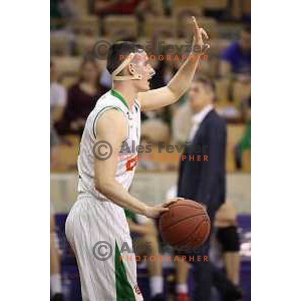 Jan Span in action during Nova KBM league basketball match between Petrol Olimpija and Sentjur in Tivoli Hall, Ljubljana, Slovenia on April 18, 2018