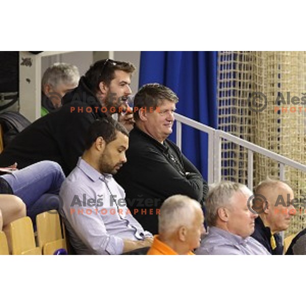 Roman Lisac during Nova KBM league basketball match between Petrol Olimpija and Sentjur in Tivoli Hall, Ljubljana, Slovenia on April 18, 2018