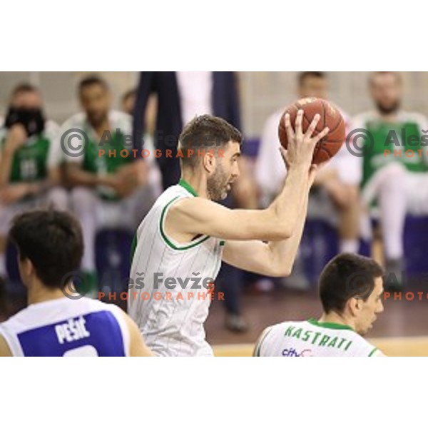 Drazen Bubnic in action during Nova KBM league basketball match between Petrol Olimpija and Sentjur in Tivoli Hall, Ljubljana, Slovenia on April 18, 2018