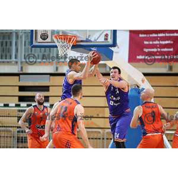 action during Nova KBM league basketball match between Sixt Primorska-Helios Suns in Arena Bonifika in Koper, Slovenia on April 21, 2018