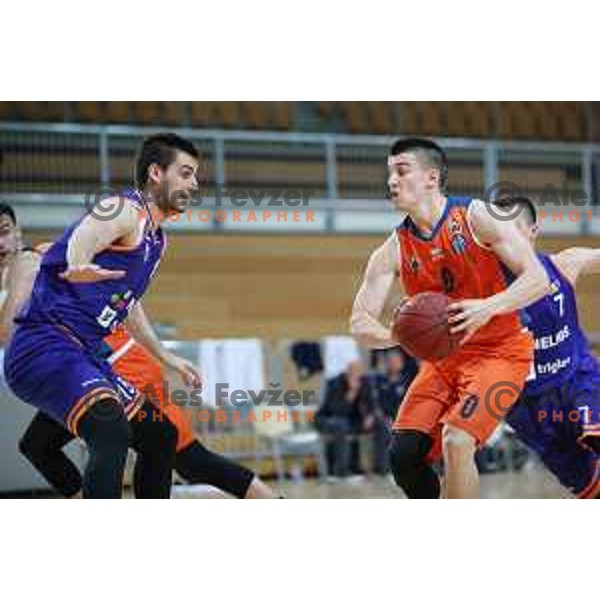 action during Nova KBM league basketball match between Sixt Primorska-Helios Suns in Arena Bonifika in Koper, Slovenia on April 21, 2018