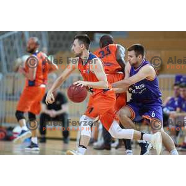 action during Nova KBM league basketball match between Sixt Primorska-Helios Suns in Arena Bonifika in Koper, Slovenia on April 21, 2018