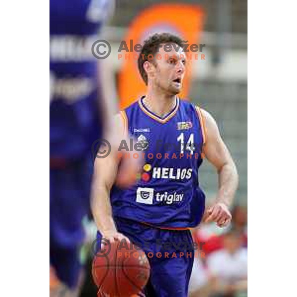 Jure Mocnik in action during Nova KBM league basketball match between Sixt Primorska-Helios Suns in Arena Bonifika in Koper, Slovenia on April 21, 2018