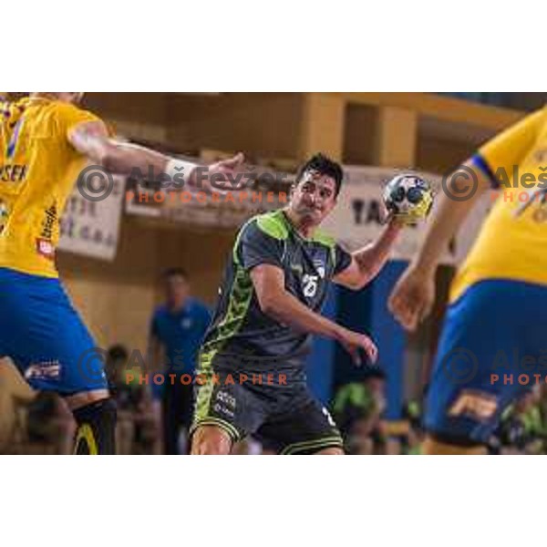 in action during Slovenian Cup Final match between Krka and Celje PL, in Ljutomer, on April 22, 2018