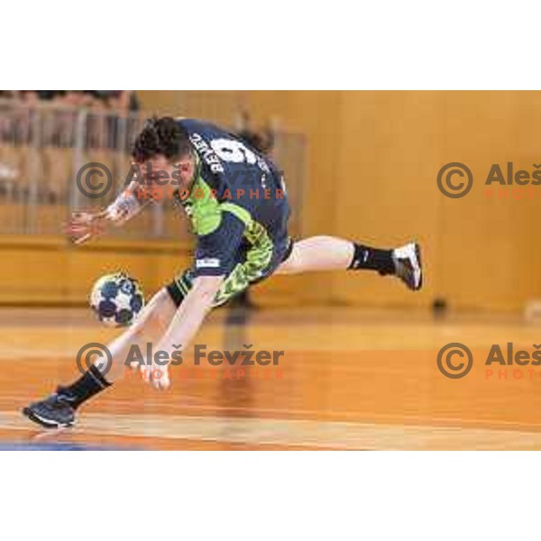 in action during Slovenian Cup Final match between Krka and Celje PL, in Ljutomer, on April 22, 2018