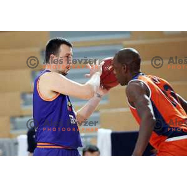 in action during Nova KBM league basketball match between Sixt Primorska-Helios Suns in Arena Bonifika in Koper, Slovenia on April 21, 2018