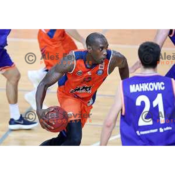 in action during Nova KBM league basketball match between Sixt Primorska-Helios Suns in Arena Bonifika in Koper, Slovenia on April 21, 2018