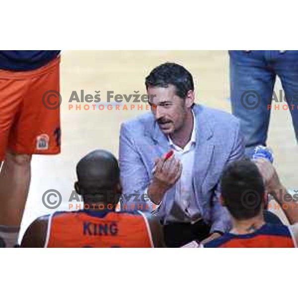in action during Nova KBM league basketball match between Sixt Primorska-Helios Suns in Arena Bonifika in Koper, Slovenia on April 21, 2018
