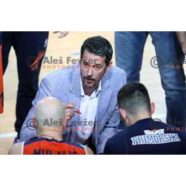 in action during Nova KBM league basketball match between Sixt Primorska-Helios Suns in Arena Bonifika in Koper, Slovenia on April 21, 2018
