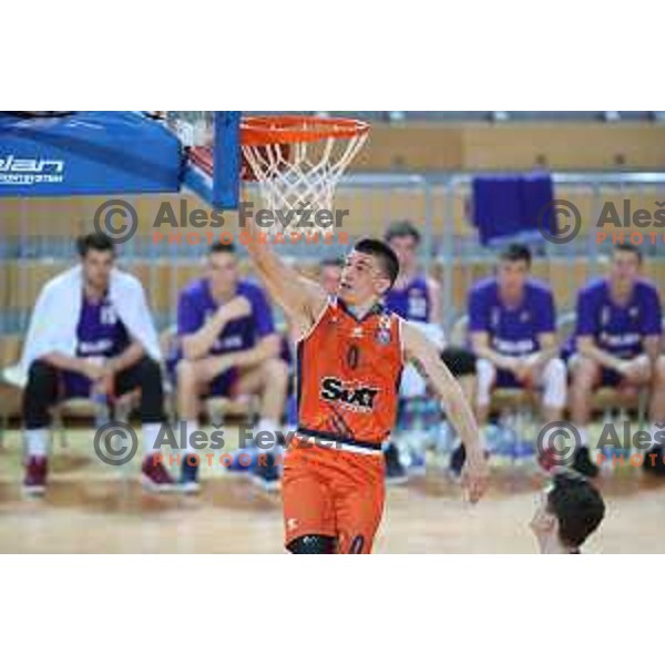 in action during Nova KBM league basketball match between Sixt Primorska-Helios Suns in Arena Bonifika in Koper, Slovenia on April 21, 2018