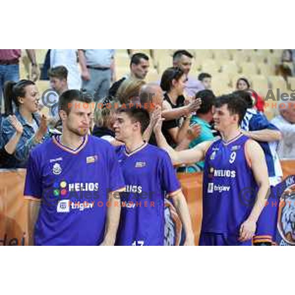 in action during Nova KBM league basketball match between Sixt Primorska-Helios Suns in Arena Bonifika in Koper, Slovenia on April 21, 2018