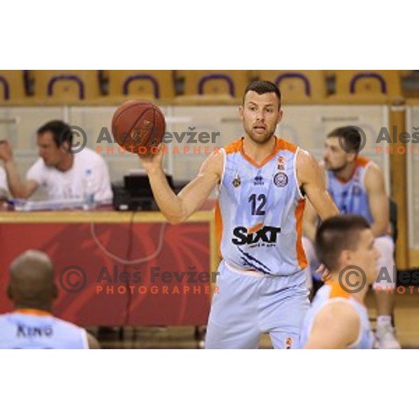 in action during Nova KBM league basketball match between Ilirija and Sixt Primorska in Tivoli Hall, Ljubljana, Slovenia on April 25, 2018