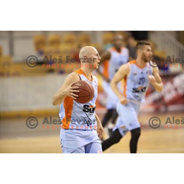 in action during Nova KBM league basketball match between Ilirija and Sixt Primorska in Tivoli Hall, Ljubljana, Slovenia on April 25, 2018