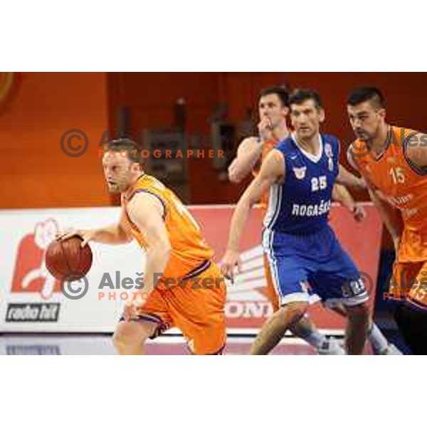 of Helios Suns in action during Nova KBM league basketball match between Helios Suns and Rogaska in Domzale Sports Hall, Slovenia on April 28, 2018