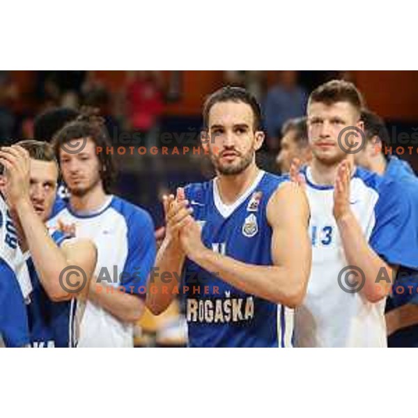 of Helios Suns in action during Nova KBM league basketball match between Helios Suns and Rogaska in Domzale Sports Hall, Slovenia on April 28, 2018