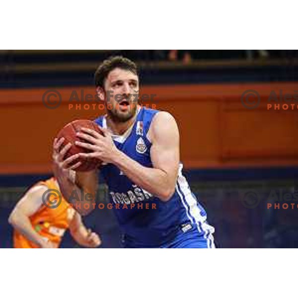 of Helios Suns in action during Nova KBM league basketball match between Helios Suns and Rogaska in Domzale Sports Hall, Slovenia on April 28, 2018