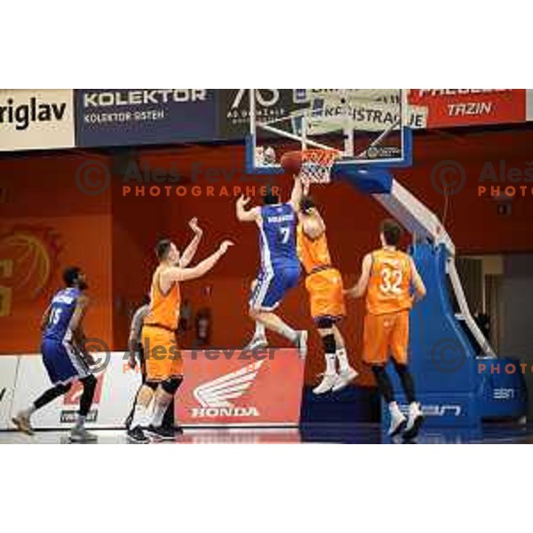 of Helios Suns in action during Nova KBM league basketball match between Helios Suns and Rogaska in Domzale Sports Hall, Slovenia on April 28, 2018