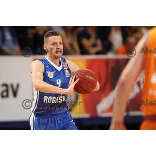 of Helios Suns in action during Nova KBM league basketball match between Helios Suns and Rogaska in Domzale Sports Hall, Slovenia on April 28, 2018