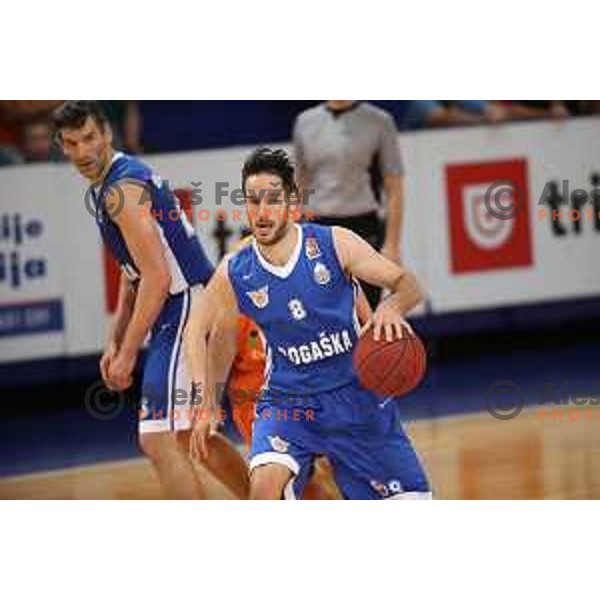 of Helios Suns in action during Nova KBM league basketball match between Helios Suns and Rogaska in Domzale Sports Hall, Slovenia on April 28, 2018