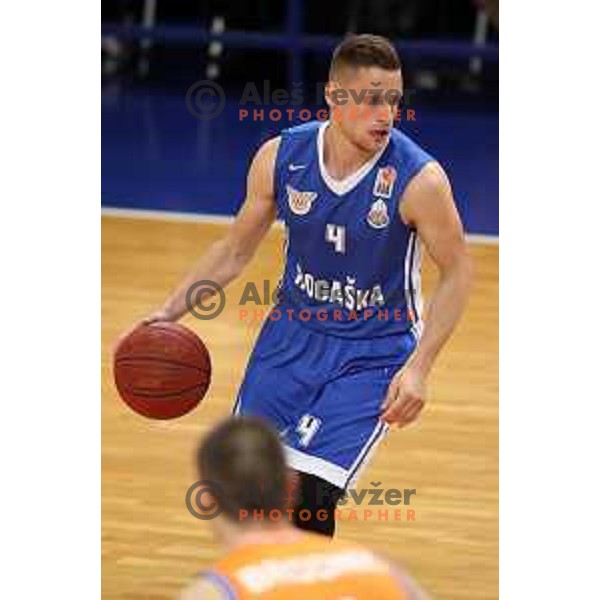 of Helios Suns in action during Nova KBM league basketball match between Helios Suns and Rogaska in Domzale Sports Hall, Slovenia on April 28, 2018