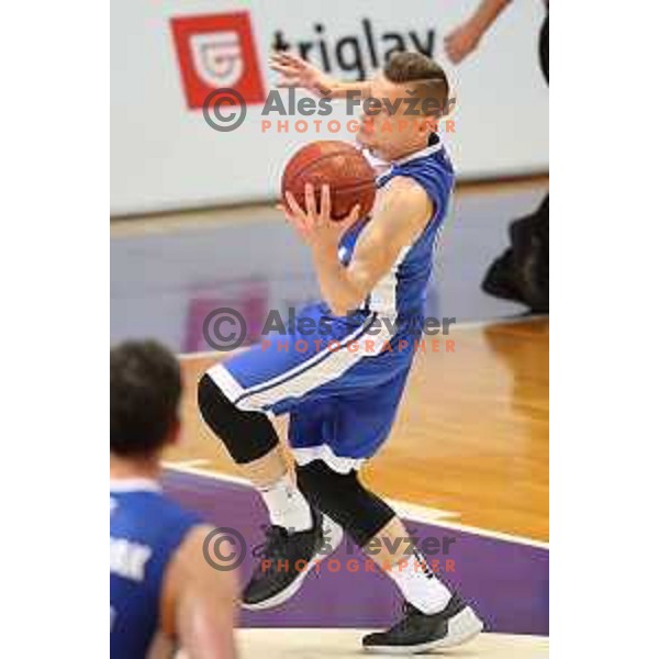 of Helios Suns in action during Nova KBM league basketball match between Helios Suns and Rogaska in Domzale Sports Hall, Slovenia on April 28, 2018