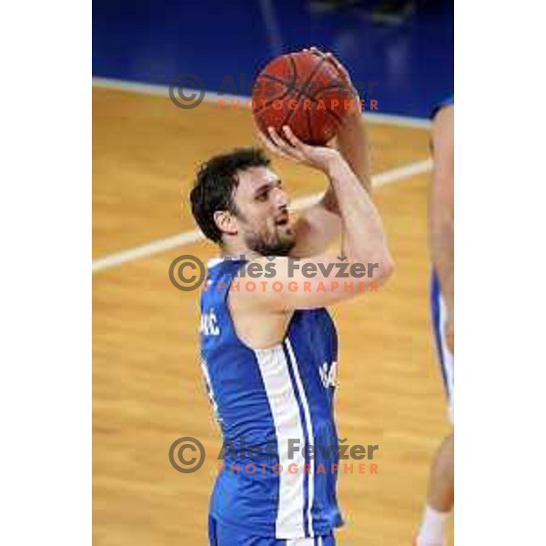 of Helios Suns in action during Nova KBM league basketball match between Helios Suns and Rogaska in Domzale Sports Hall, Slovenia on April 28, 2018