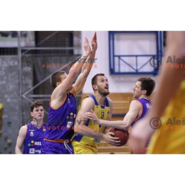 of Sencur GGD in action during Nova KBM league basketball match between Sencur GGD and Helios Suns in Sencur Sports Hall, Slovenia on April 30, 2018
