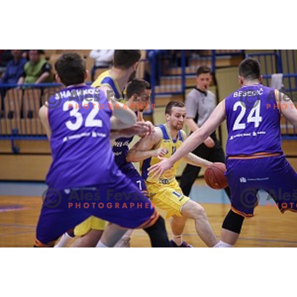 of Sencur GGD in action during Nova KBM league basketball match between Sencur GGD and Helios Suns in Sencur Sports Hall, Slovenia on April 30, 2018
