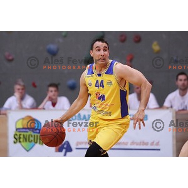 of Sencur GGD in action during Nova KBM league basketball match between Sencur GGD and Helios Suns in Sencur Sports Hall, Slovenia on April 30, 2018