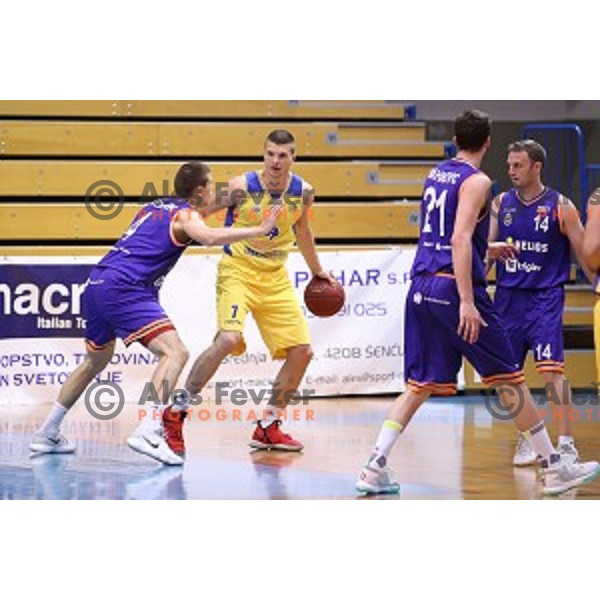 of Sencur GGD in action during Nova KBM league basketball match between Sencur GGD and Helios Suns in Sencur Sports Hall, Slovenia on April 30, 2018