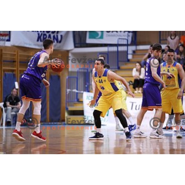 of Sencur GGD in action during Nova KBM league basketball match between Sencur GGD and Helios Suns in Sencur Sports Hall, Slovenia on April 30, 2018
