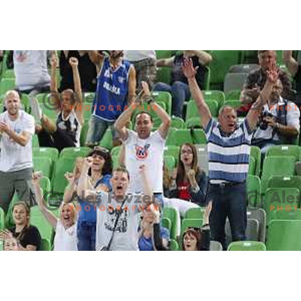 action during semi-final of Nova KBM league basketball match between Petrol Olimpija and in Rogaska in Stozice, Ljubljana, Slovenia on May 9, 2018
