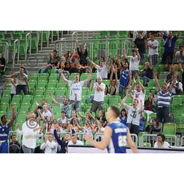 action during semi-final of Nova KBM league basketball match between Petrol Olimpija and in Rogaska in Stozice, Ljubljana, Slovenia on May 9, 2018