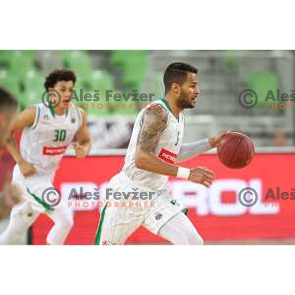 action during semi-final of Nova KBM league basketball match between Petrol Olimpija and in Rogaska in Stozice, Ljubljana, Slovenia on May 9, 2018