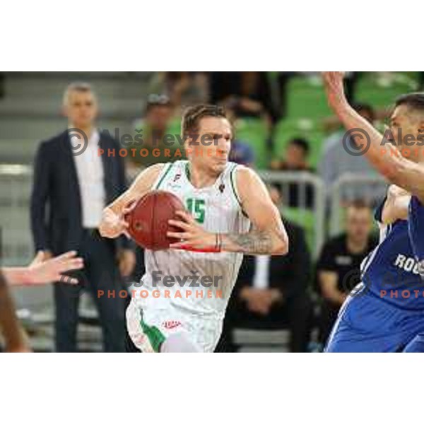 action during semi-final of Nova KBM league basketball match between Petrol Olimpija and in Rogaska in Stozice, Ljubljana, Slovenia on May 9, 2018