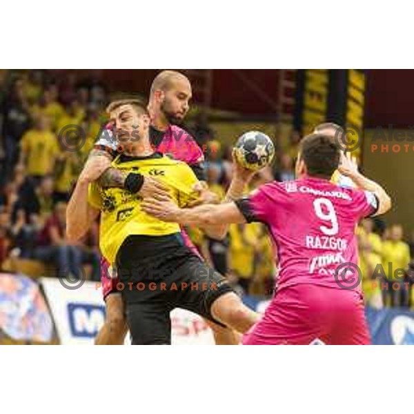Gorenje’s Nejc Cehte (3) in action during 1 NLB Leasing League match between Gorenje and Celje PL, in Velenje, on May 9, 2018 