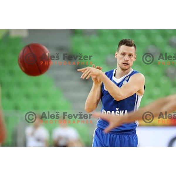 action during semi-final of Nova KBM league basketball match between Petrol Olimpija and in Rogaska in Stozice, Ljubljana, Slovenia on May 9, 2018