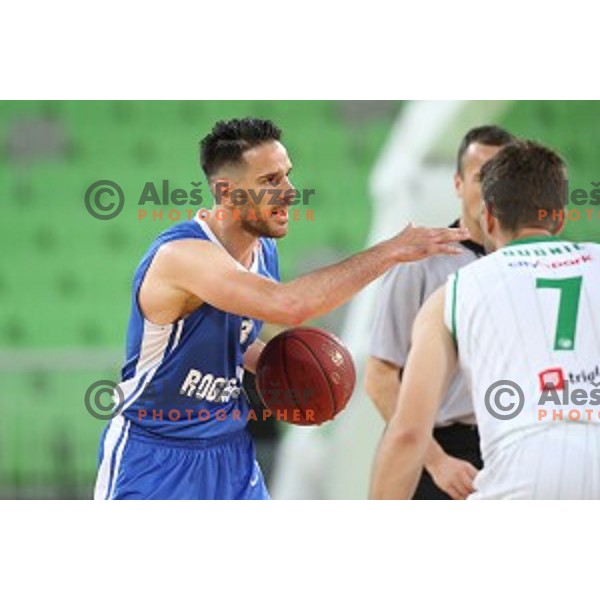 action during semi-final of Nova KBM league basketball match between Petrol Olimpija and in Rogaska in Stozice, Ljubljana, Slovenia on May 9, 2018